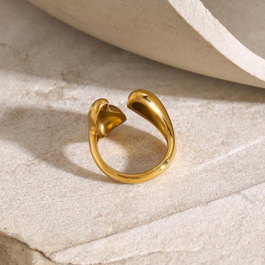 Abstract Gold Ring