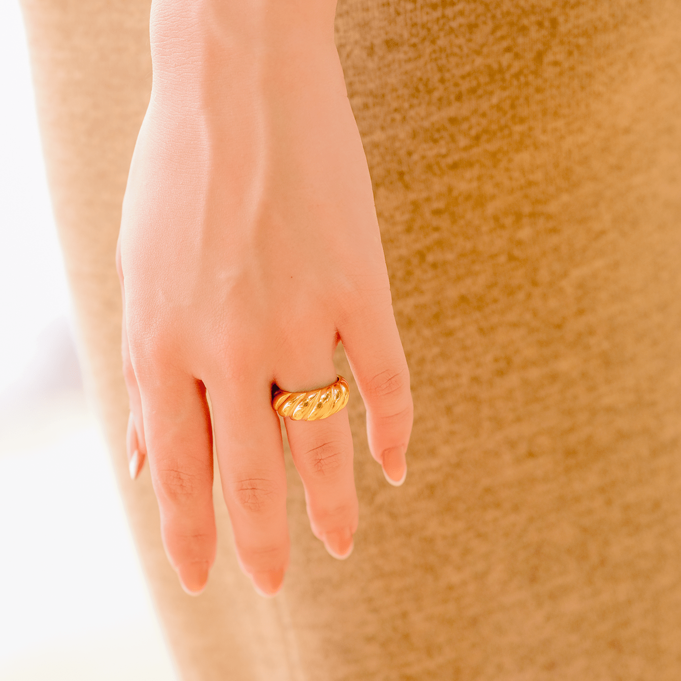 Amaia Gold Croissant Ring